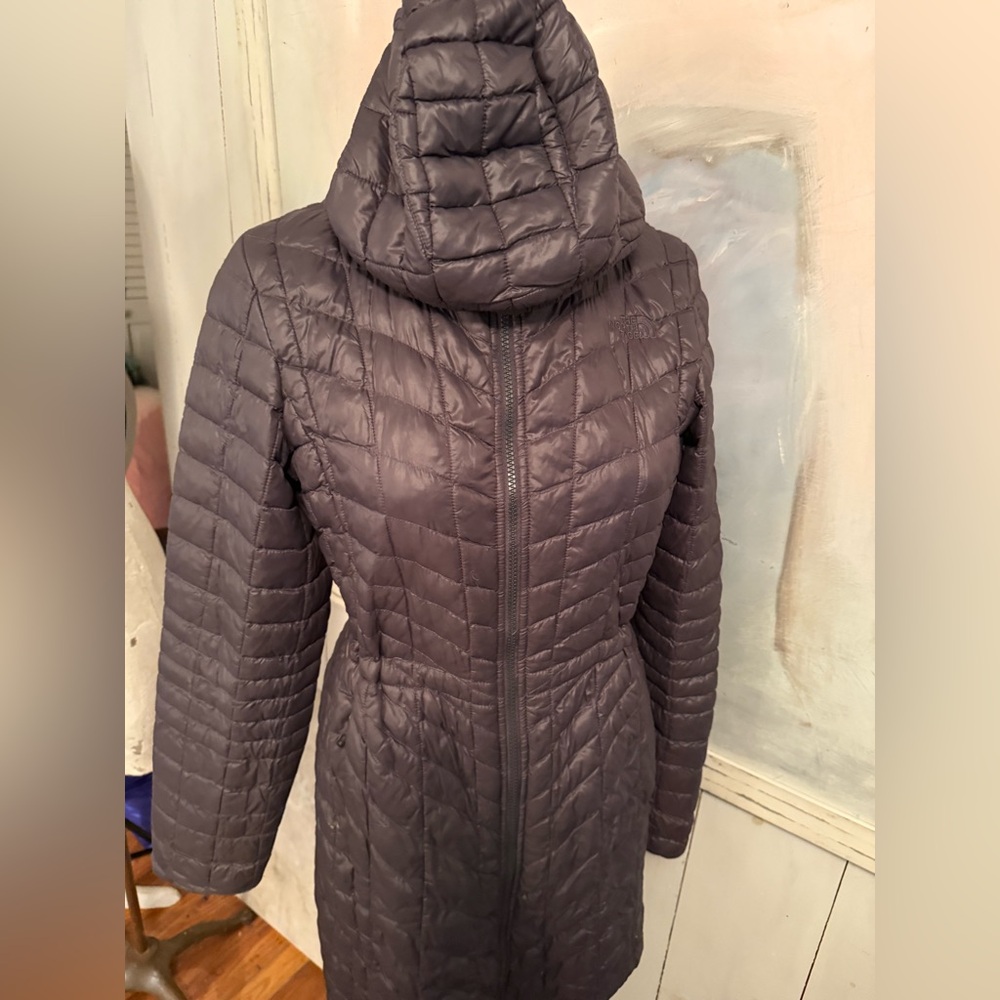 North face Women's Down  Quilted Hooded Jacket - gray coat med